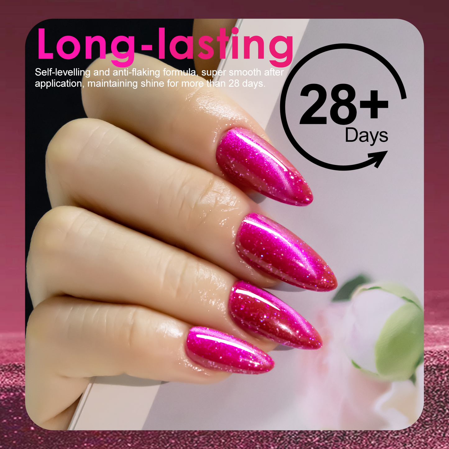 Hot Pink Cat Eye Gel Polish (15ML)