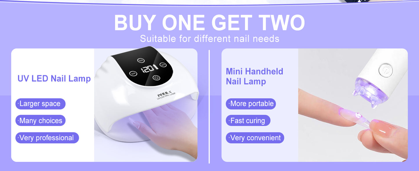 268W Fast Curing Wireless UV Nail Lamp for Gel Nails