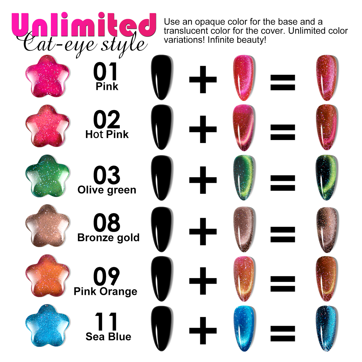 Pink Cat Eye Gel Polish (15ML)