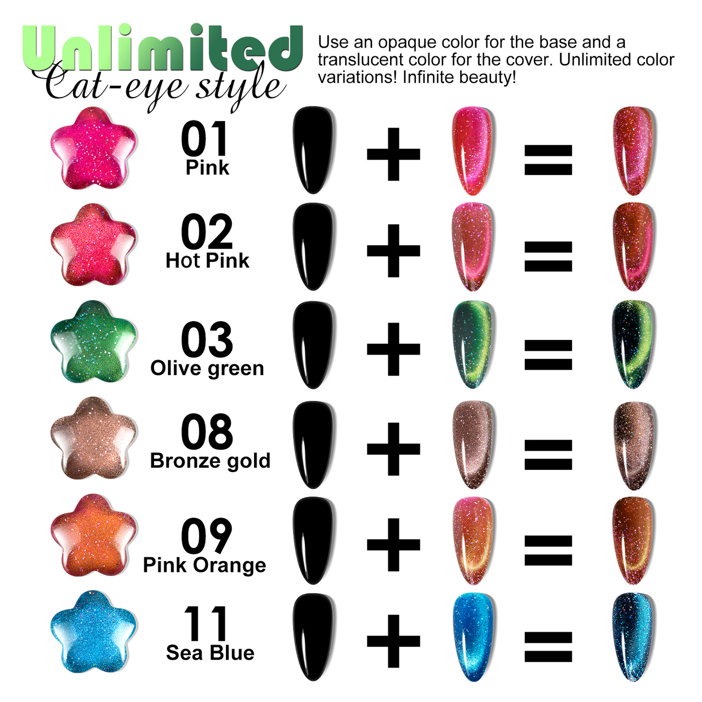 Green Cat Eye Gel Polish (15ML)