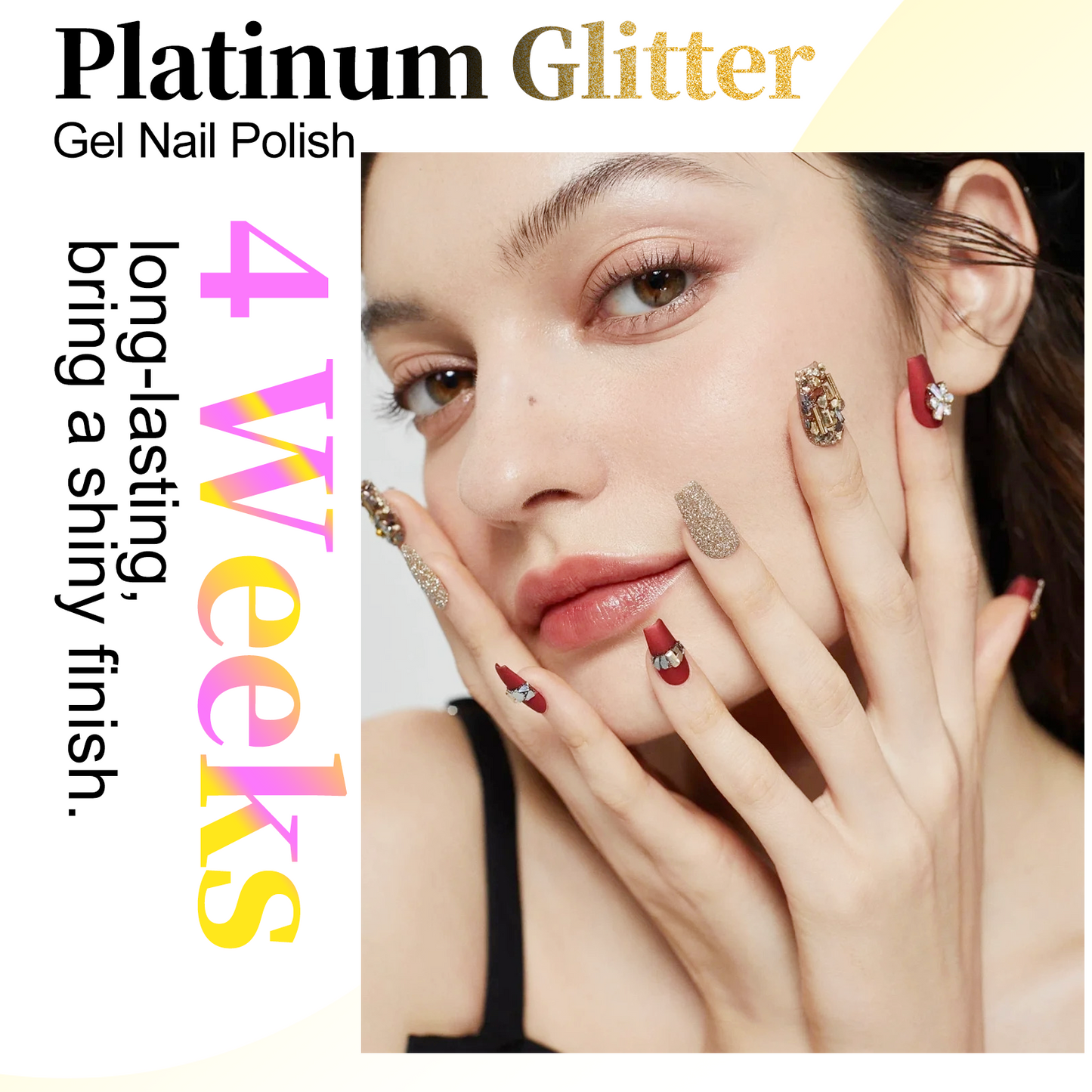 Gold Glitter Gel Nail Polish 8ml