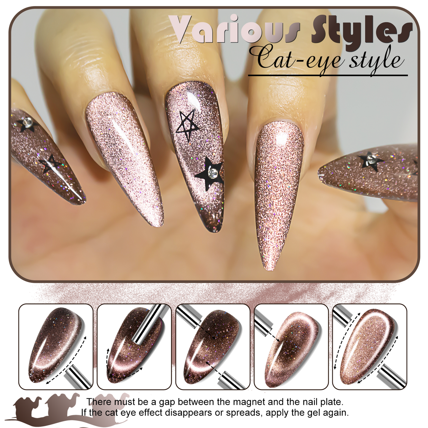 Gold Cat Eye Gel Polish (15ML)