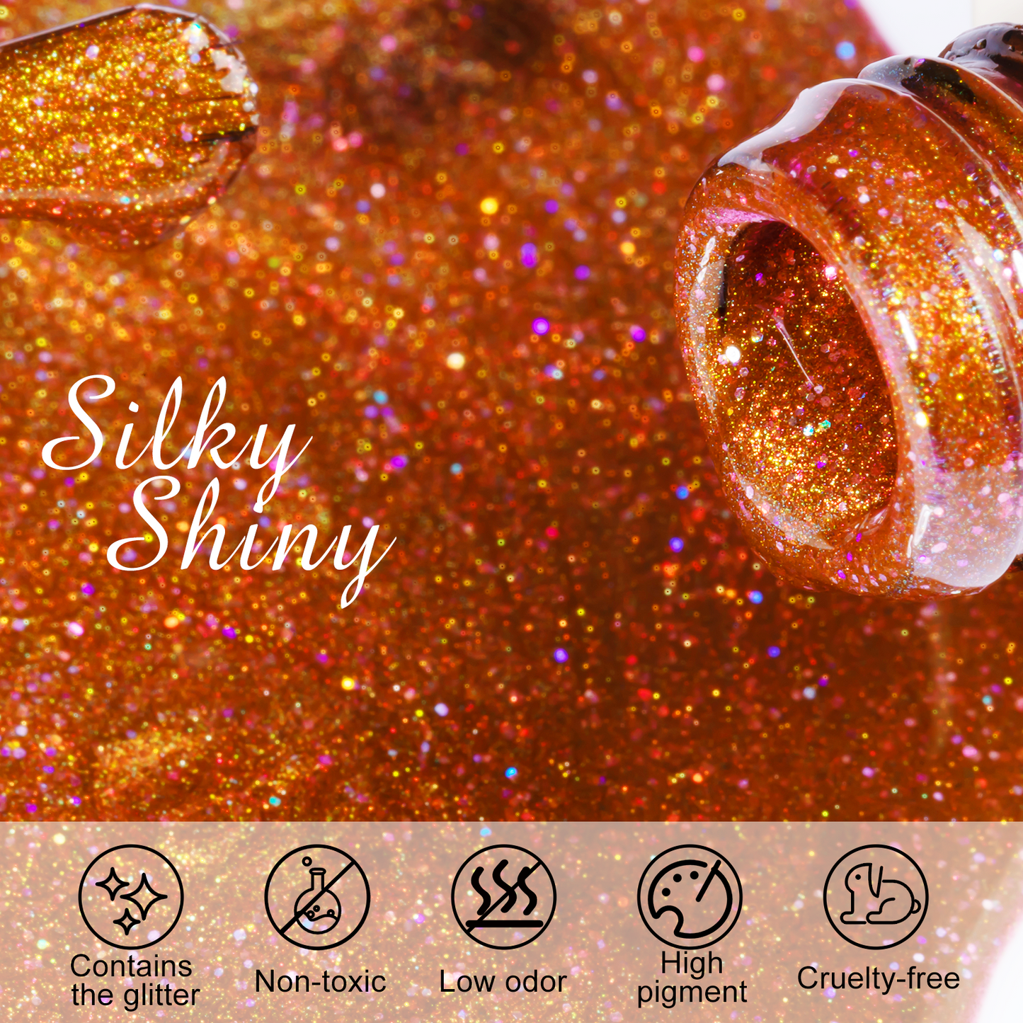 Pink Orange Cat Eye Gel Polish (15ML)