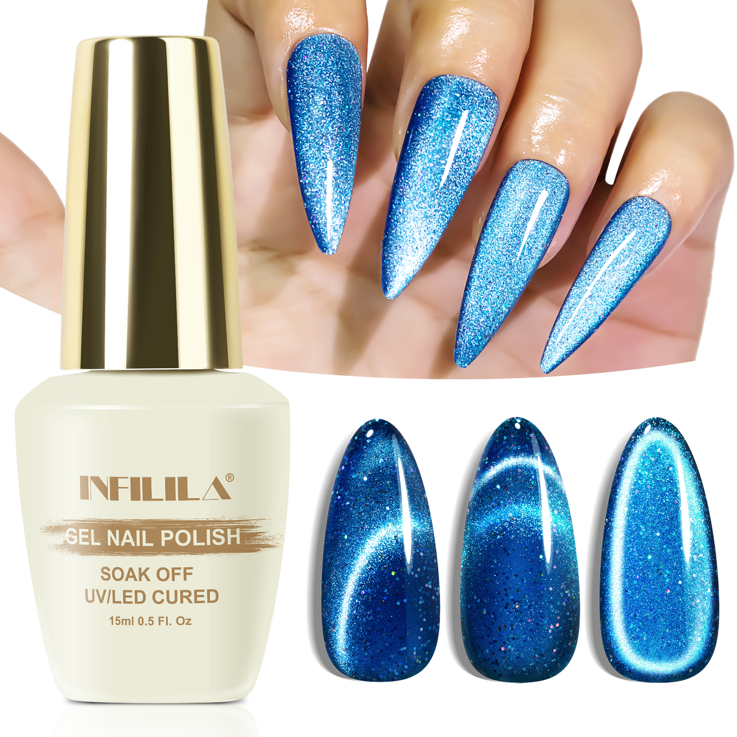 Blue Cat Eye Gel Polish (15ML)