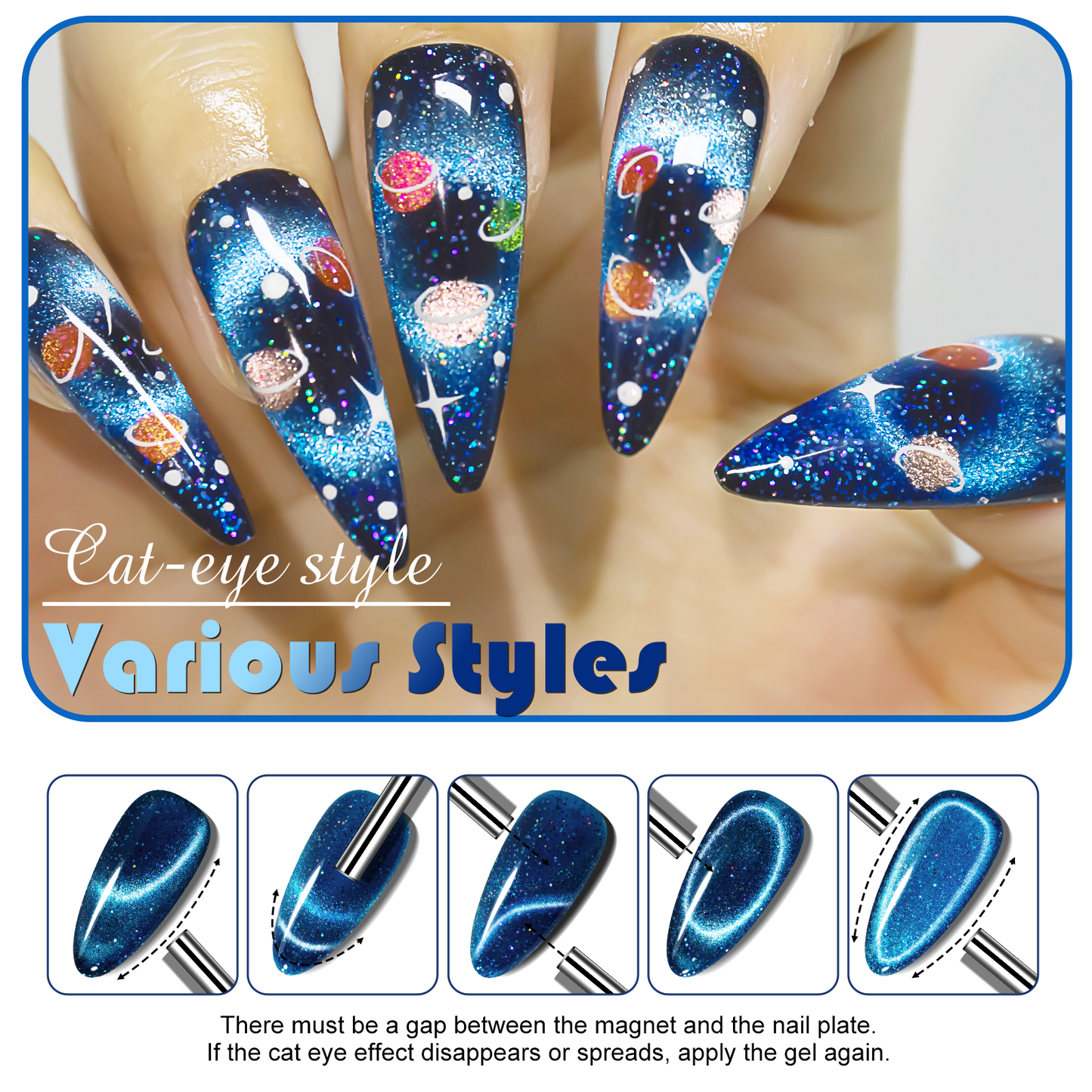 Blue Cat Eye Gel Polish (15ML)