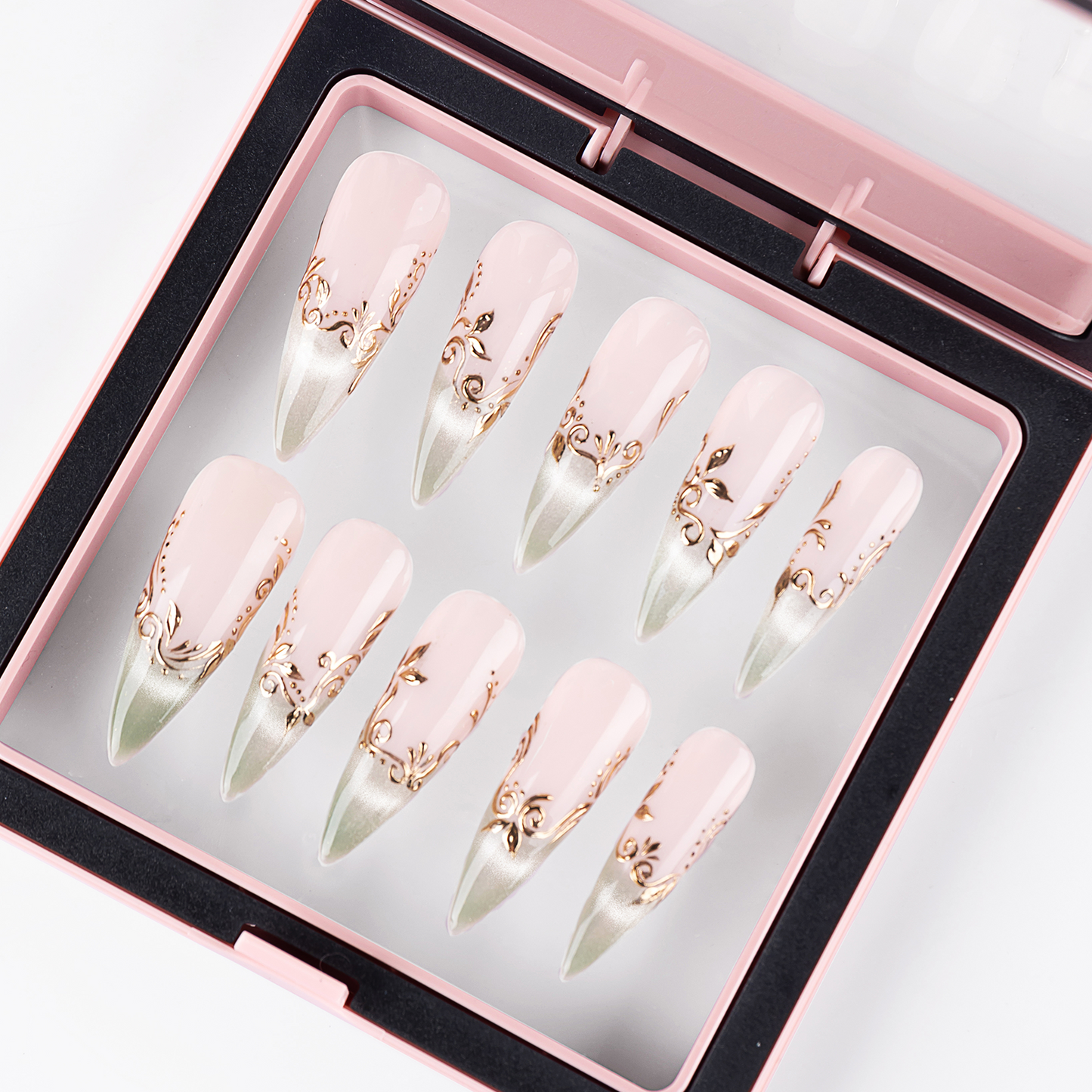 Moss Muse | 3D Dewdrop Veil Press On Nails with Gift Box