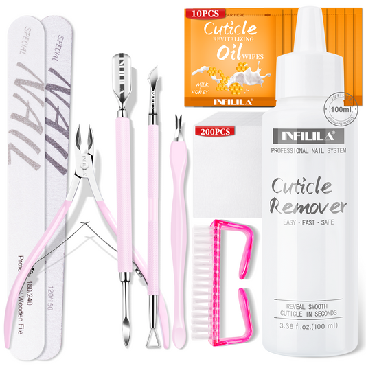 Cuticle Kit, Manicure Kit for Women Cuticle Remover Liquid Cuticle Softener