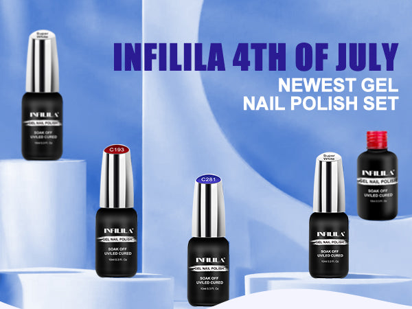 4th of July Gel Nail Polish Set 10ml