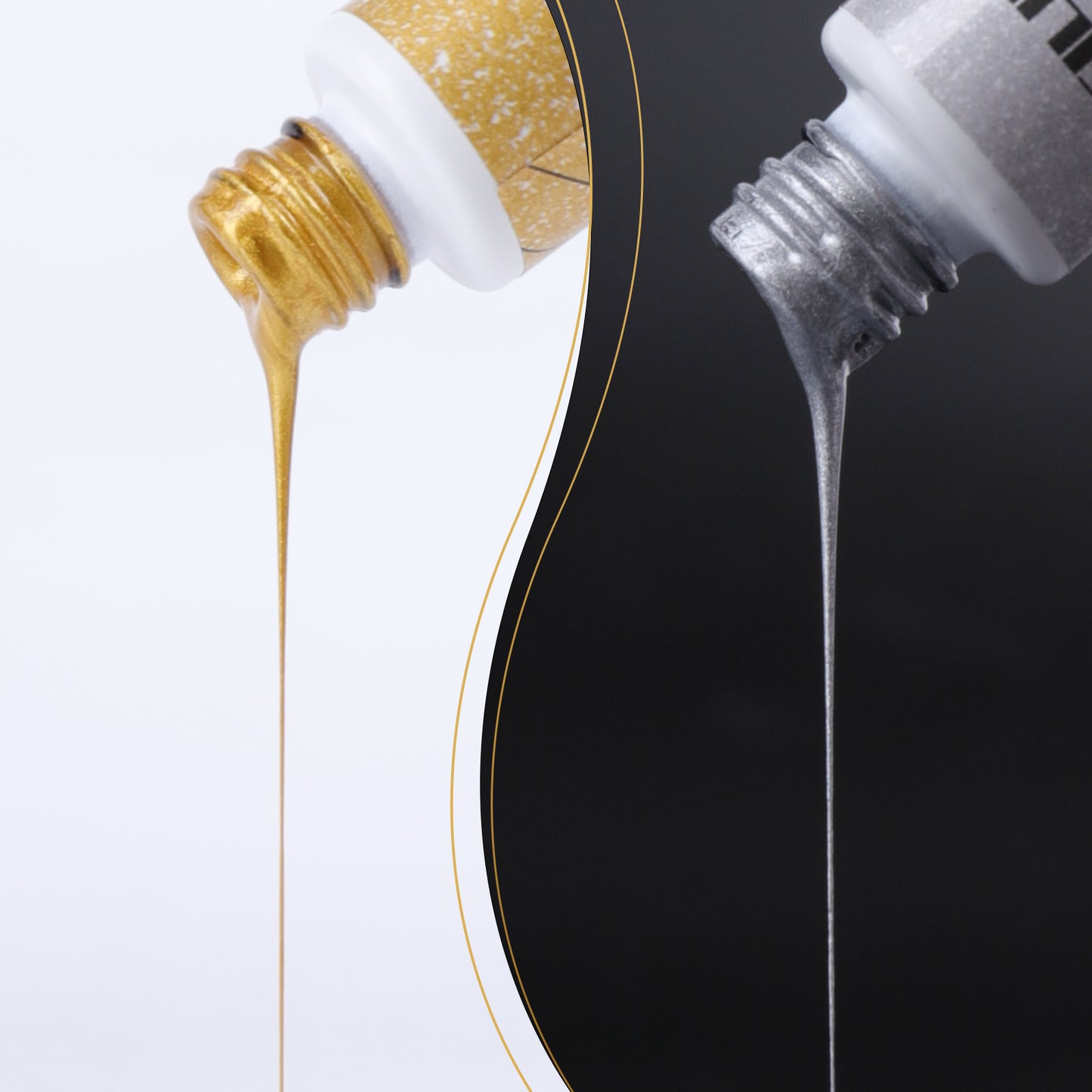 Sliver & Gold Gel Liner Nail Polish