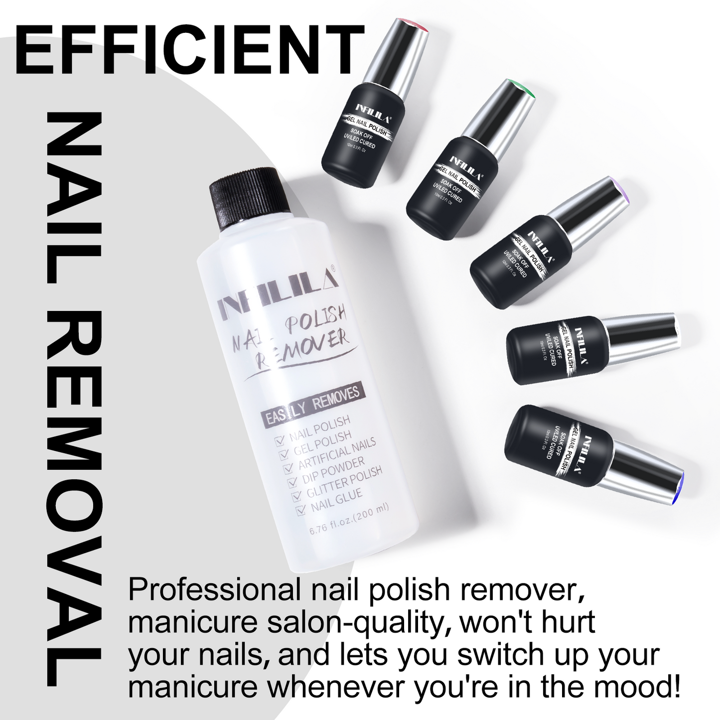 Non Acetone Nail Polish Remover Non-Toxic Fingernail Polish Remover