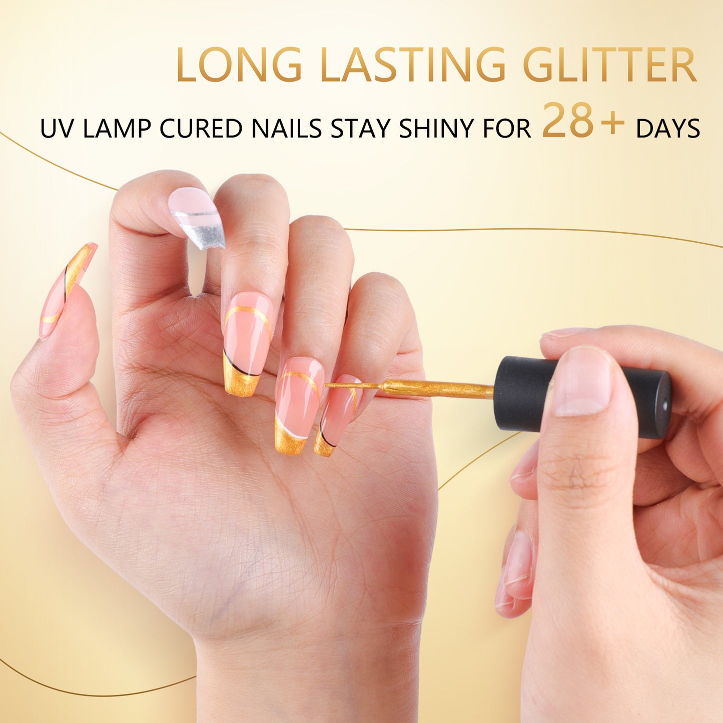 Sliver & Gold Gel Liner Nail Polish