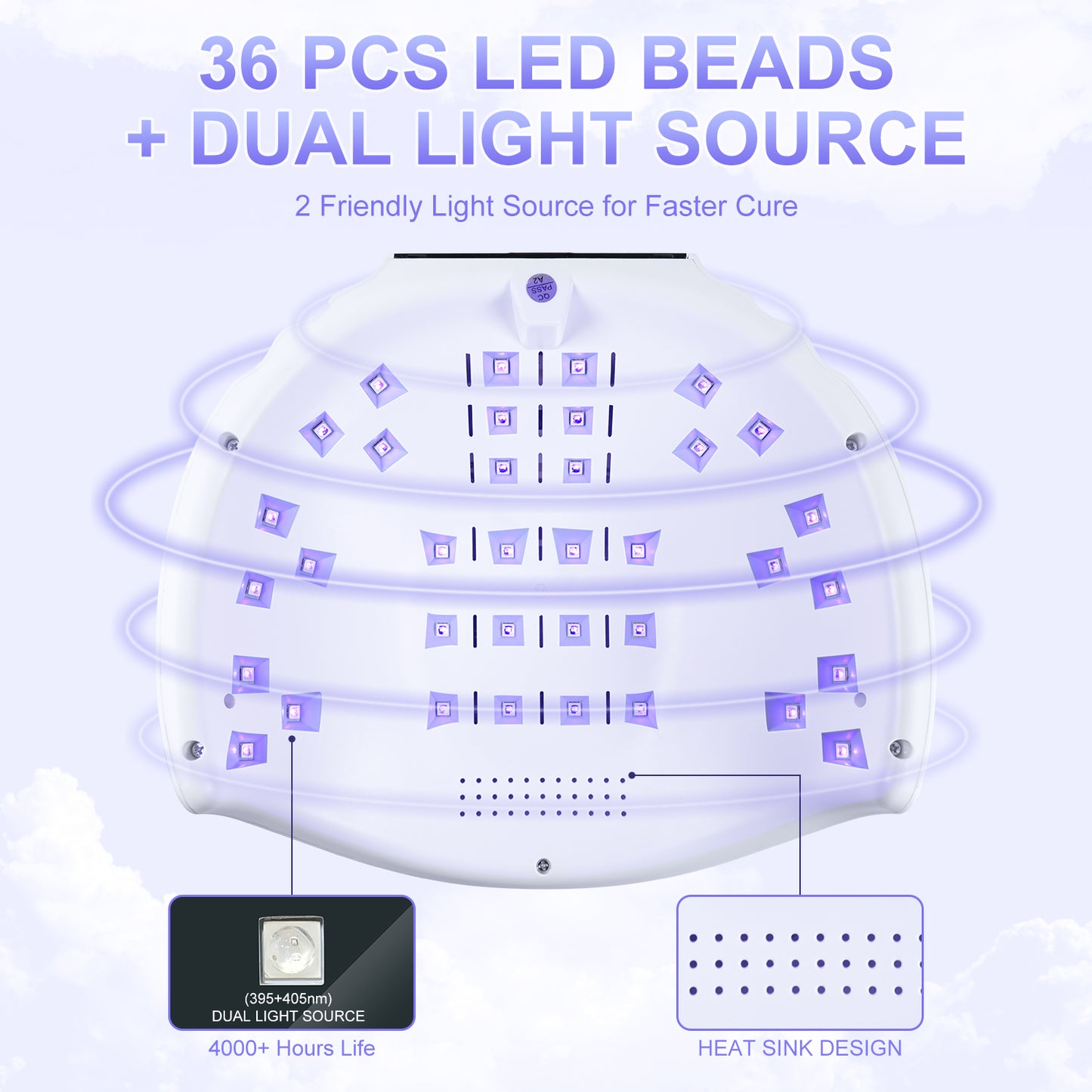 268W Fast Curing Wireless UV Nail Lamp for Gel Nails