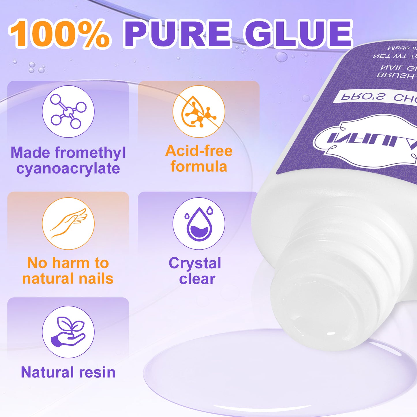 Professional Brush On Nail Glue Arcrylic Nail Glue Nail Glue for Acrylic Nails