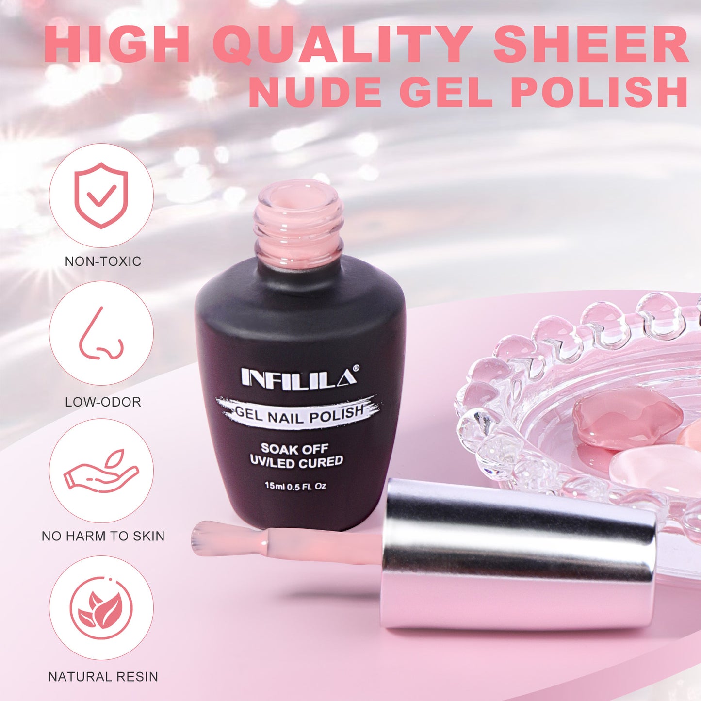 Pale Pink Gel Nail Polish 15ml