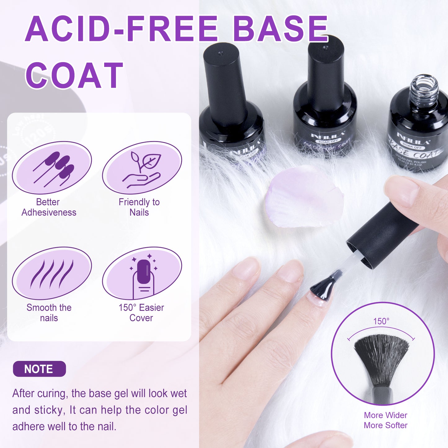 Gel Base and Top Coat Set 15ml 3pcs