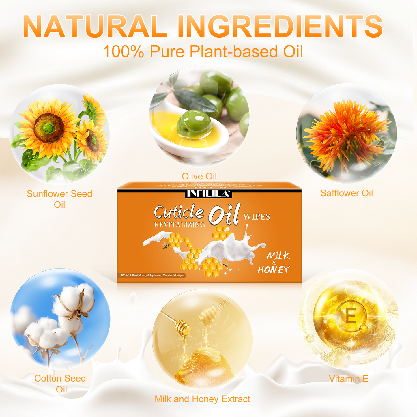 100Pcs Mini Cuticle Oil for Nails