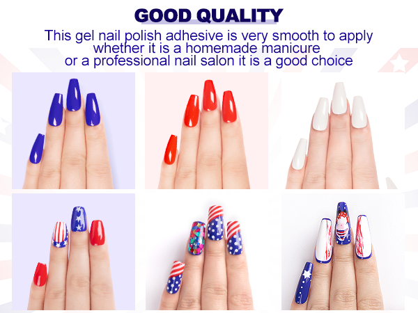 4th of July Gel Nail Polish Set 10ml