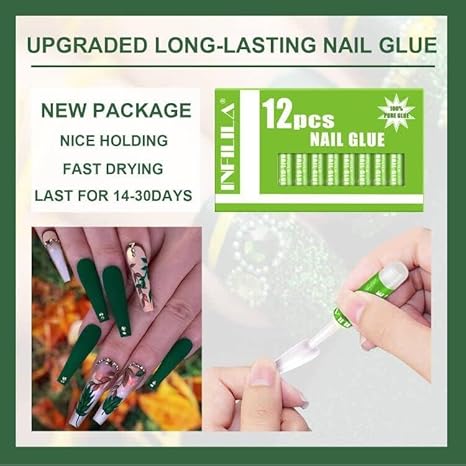 Nail Glue for Acrylic Nails, Super Strong Nail Glue for Press On Nails