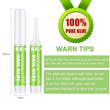 Nail Glue for Acrylic Nails, Super Strong Nail Glue for Press On Nails