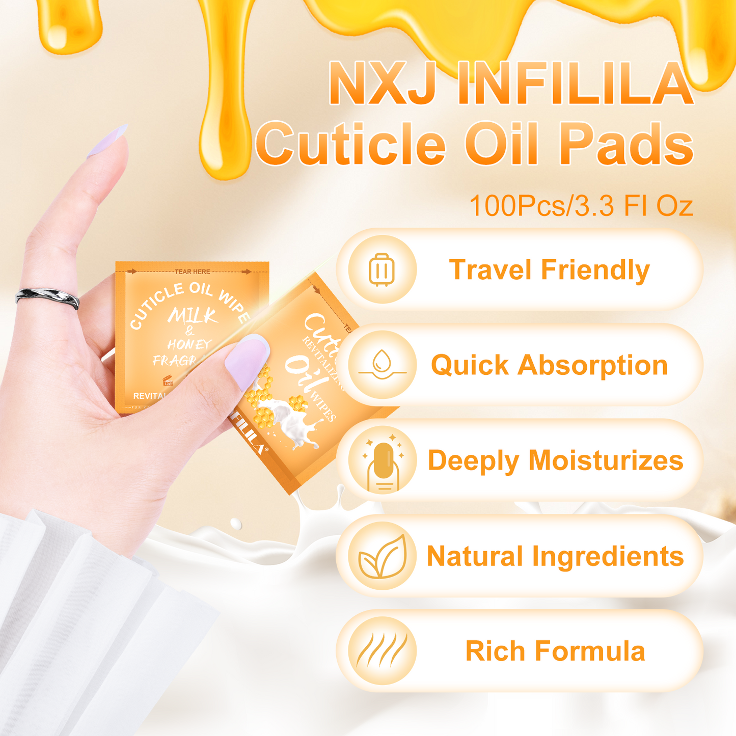 100Pcs Mini Cuticle Oil for Nails