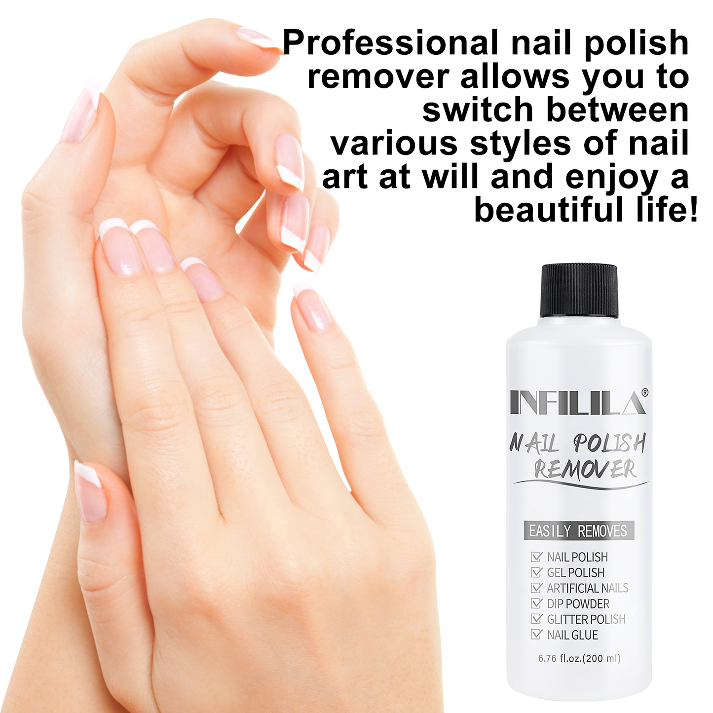 Non Acetone Nail Polish Remover Non-Toxic Fingernail Polish Remover