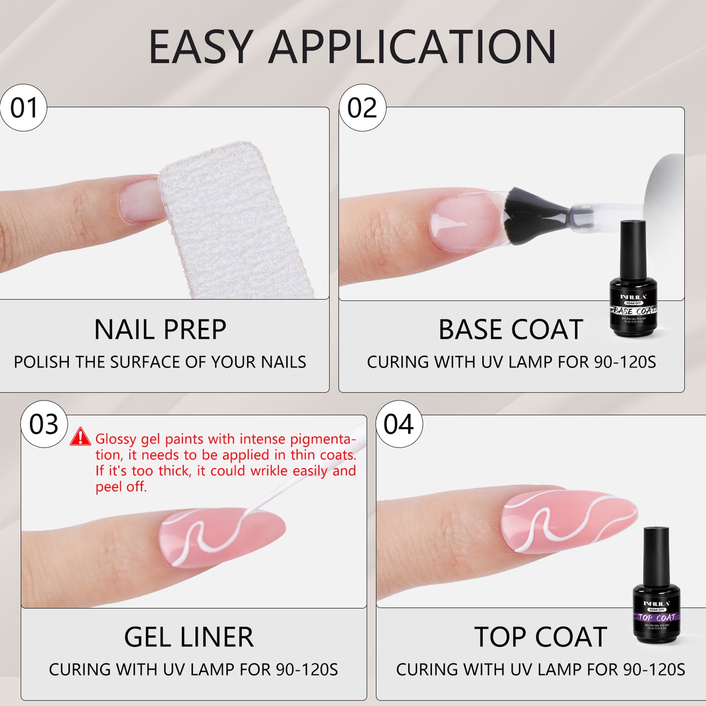 Black & White Gel Liner Nail Polish