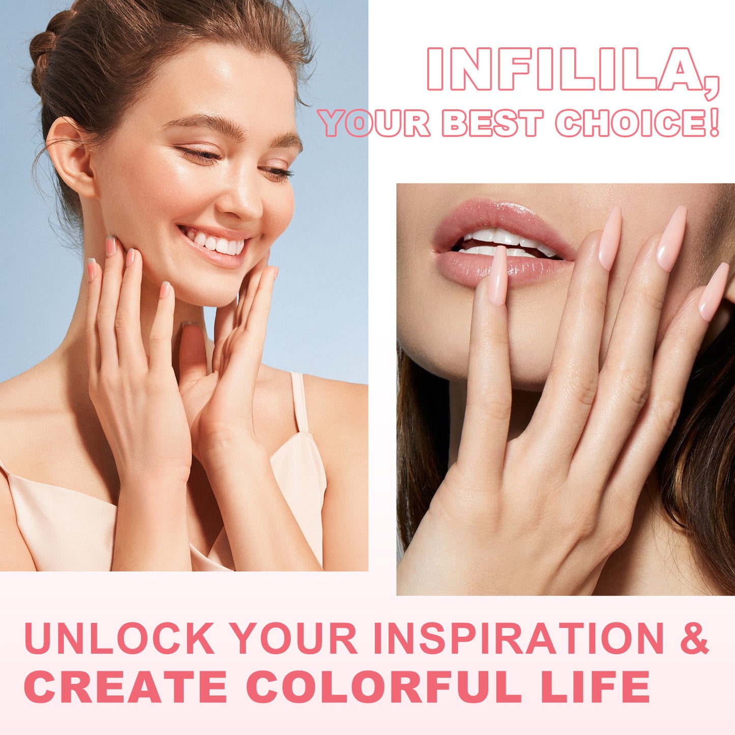 Orange Pink Gel Nail Polish 15ml