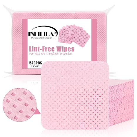 Lint Free Nail Wipes Non-Woven Fabric Dry Nail Prep Wipes