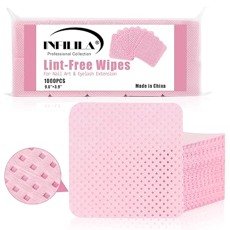 Lint Free Nail Wipes Non-Woven Fabric Dry Nail Prep Wipes