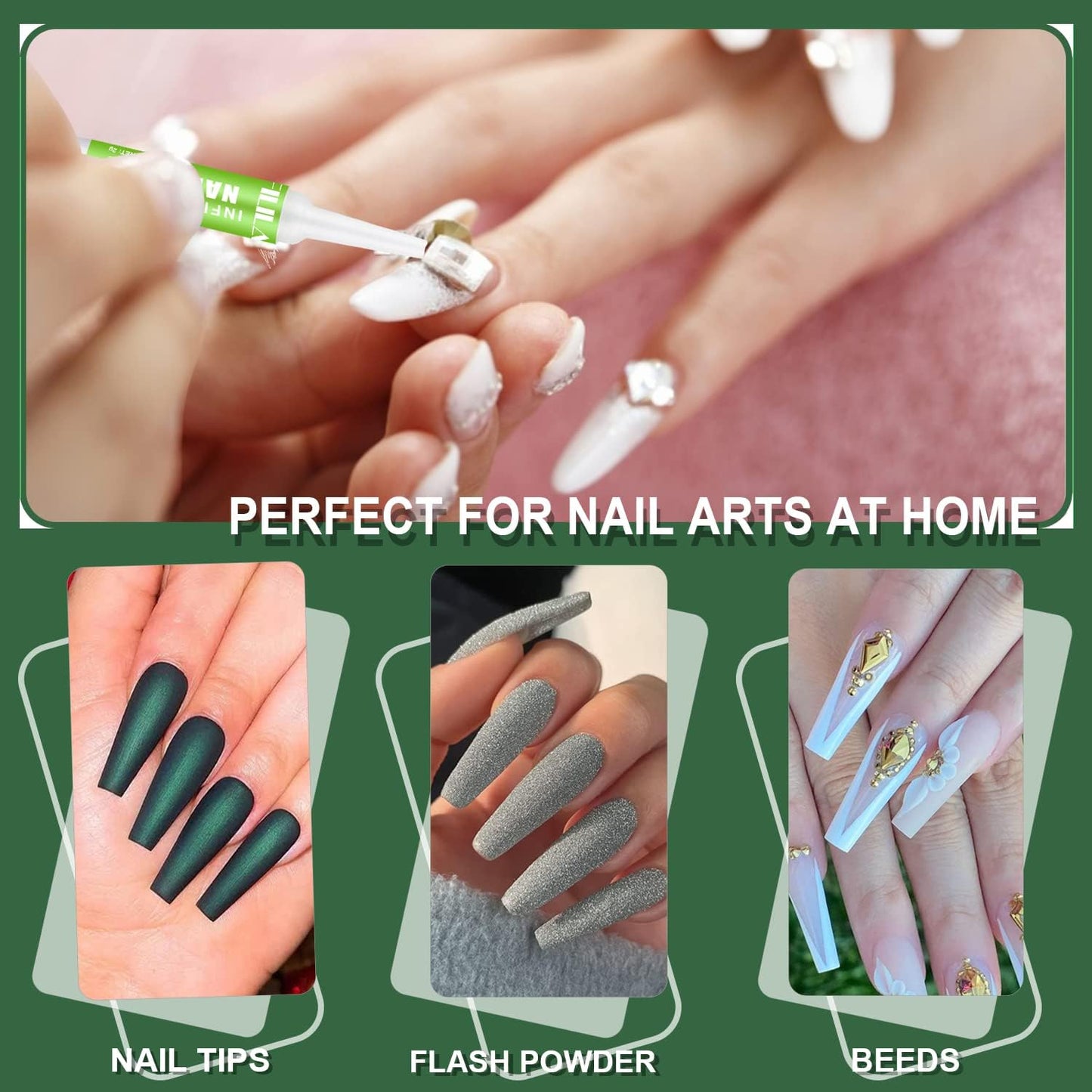 Nail Glue for Acrylic Nails, Super Strong Nail Glue for Press On Nails