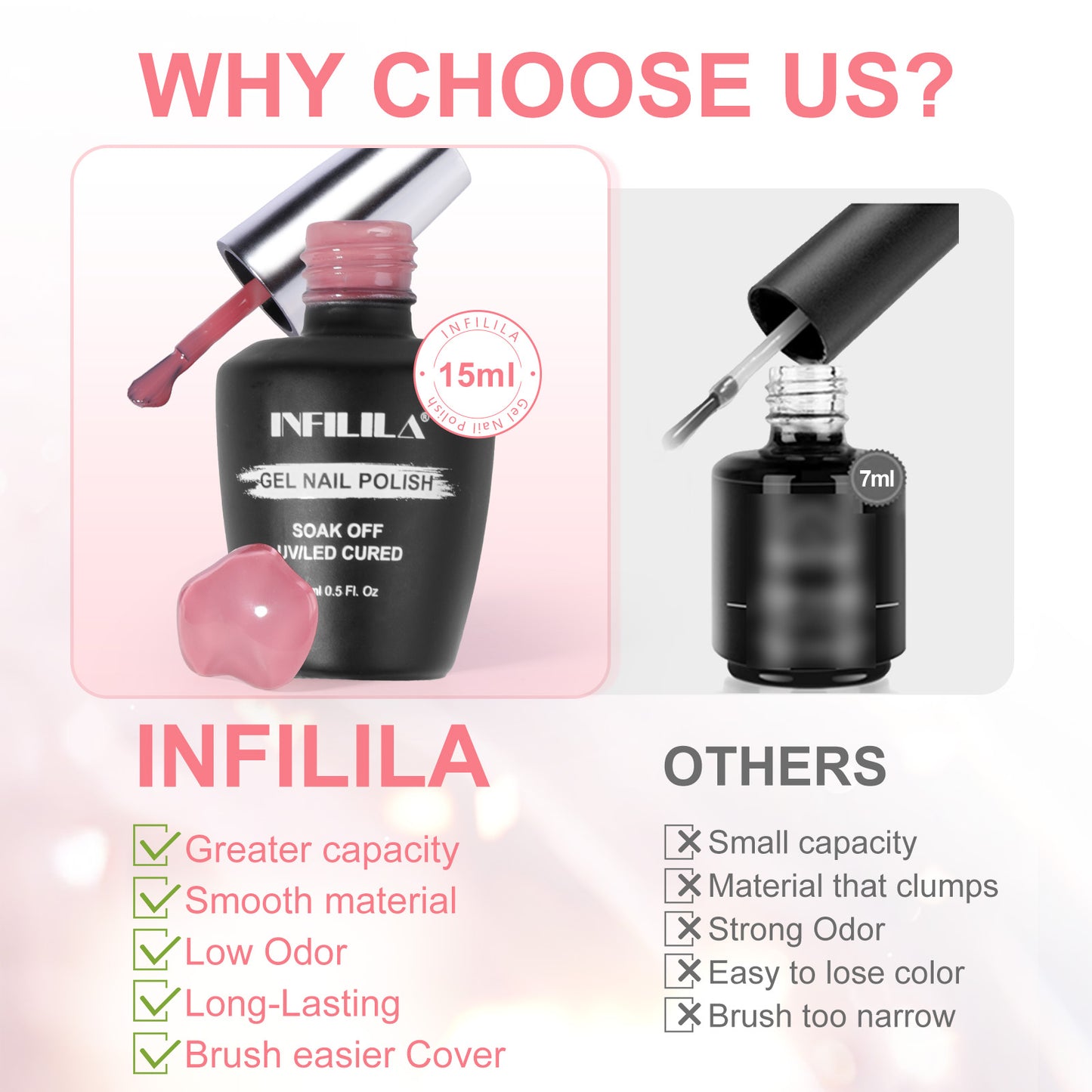 Soft Pink Gel Nail Polish 15ml