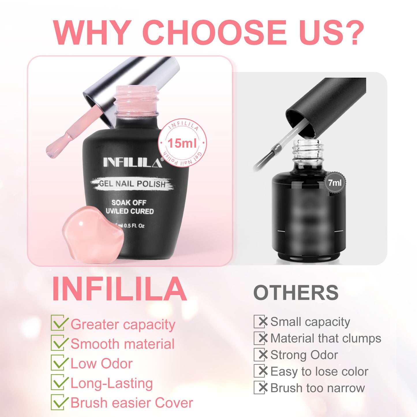 Pale Pink Gel Nail Polish 15ml