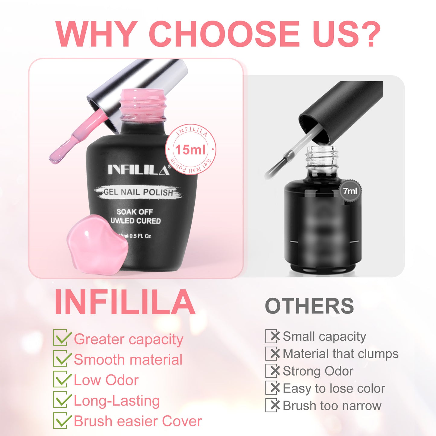 Light Pink Gel Nail Polish 15ml