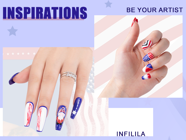 4th of July Gel Nail Polish Set 10ml