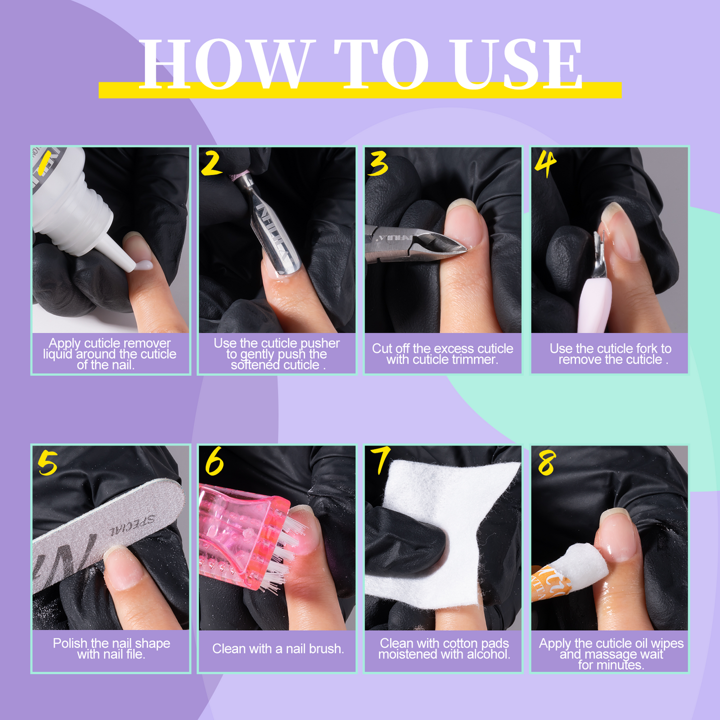 Cuticle Kit, Manicure Kit for Women Cuticle Remover Liquid Cuticle Softener