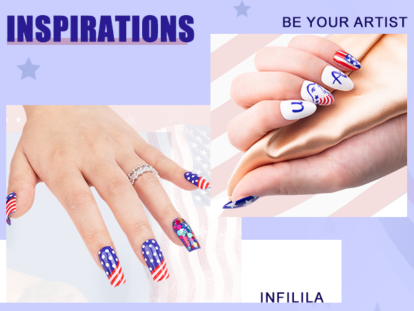 4th of July Gel Nail Polish Set 10ml