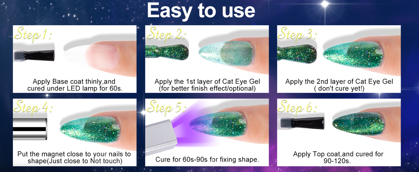 Hot Pink Cat Eye Gel Polish (15ML)