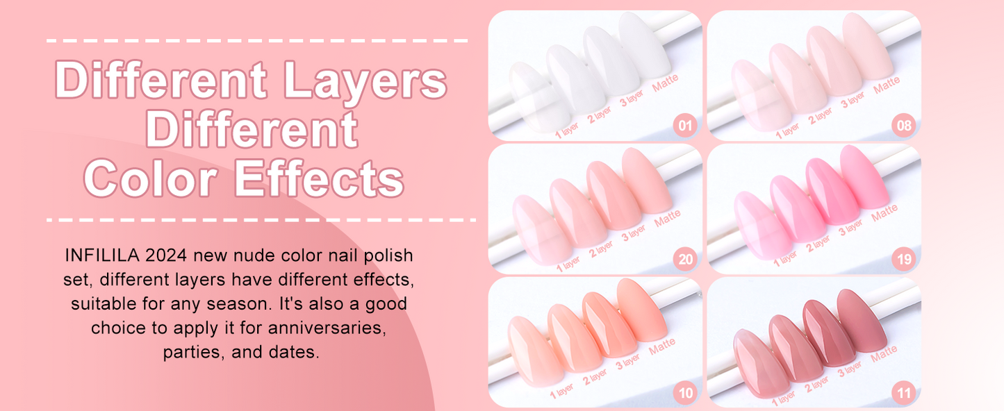 Nude Gel Polish Set 10ML
