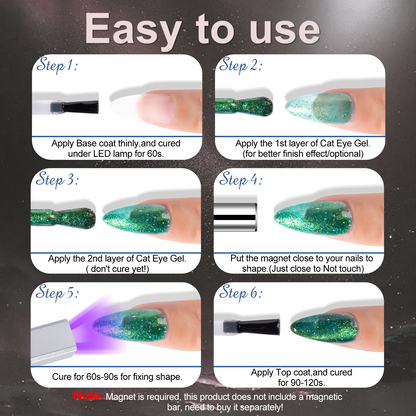 Pink Orange Cat Eye Gel Polish （15ML）