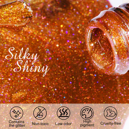 Pink Orange Cat Eye Gel Polish （15ML）