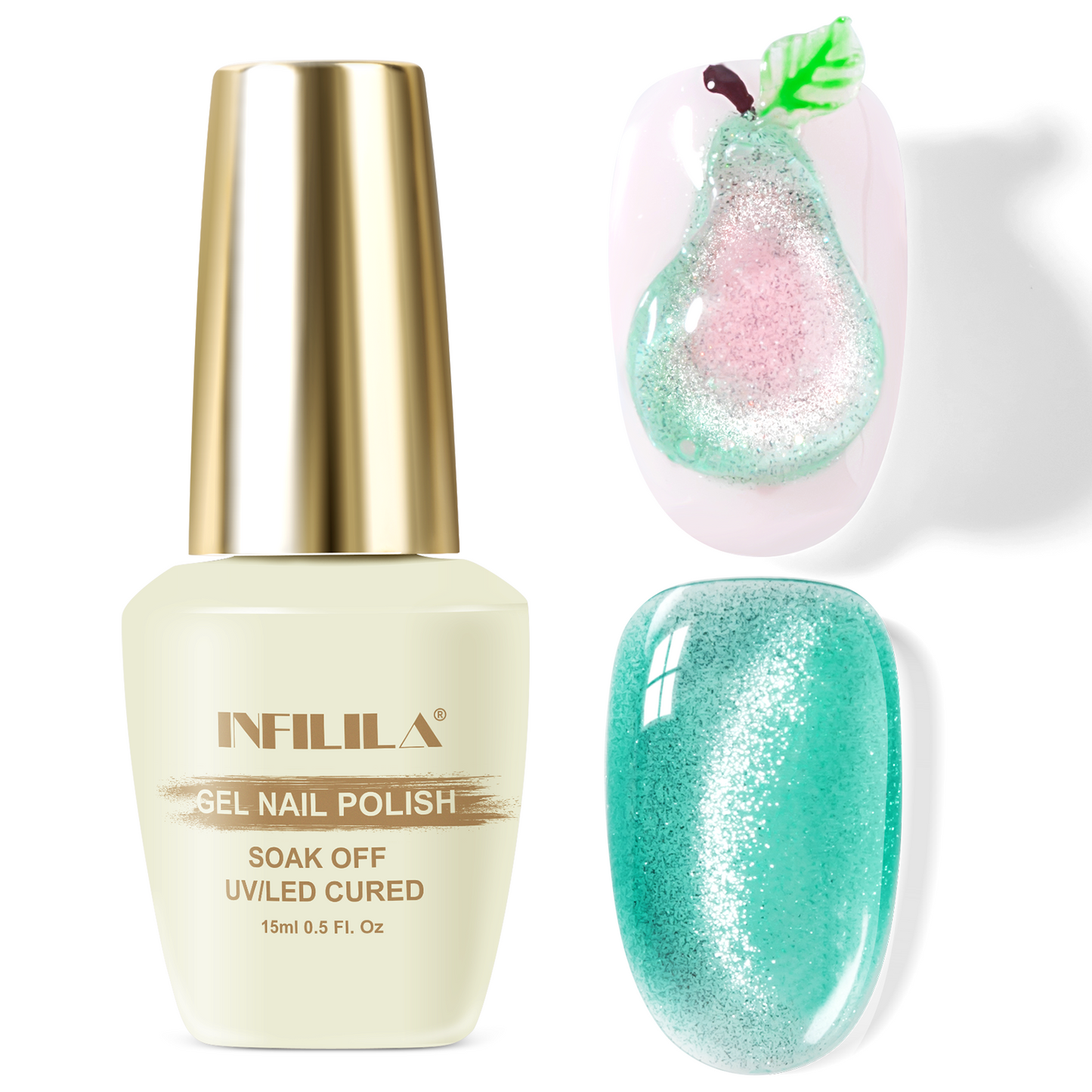 Holographic Glitter Shimmer Translucent Jelly Color Magnetic Silver Nail Polish for Nail Art Manicure Salon DIY at Home