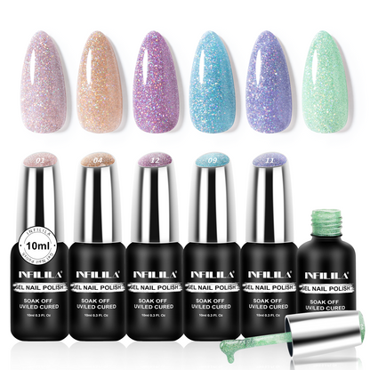 Reflective Glitter Gel Polish 10ml
