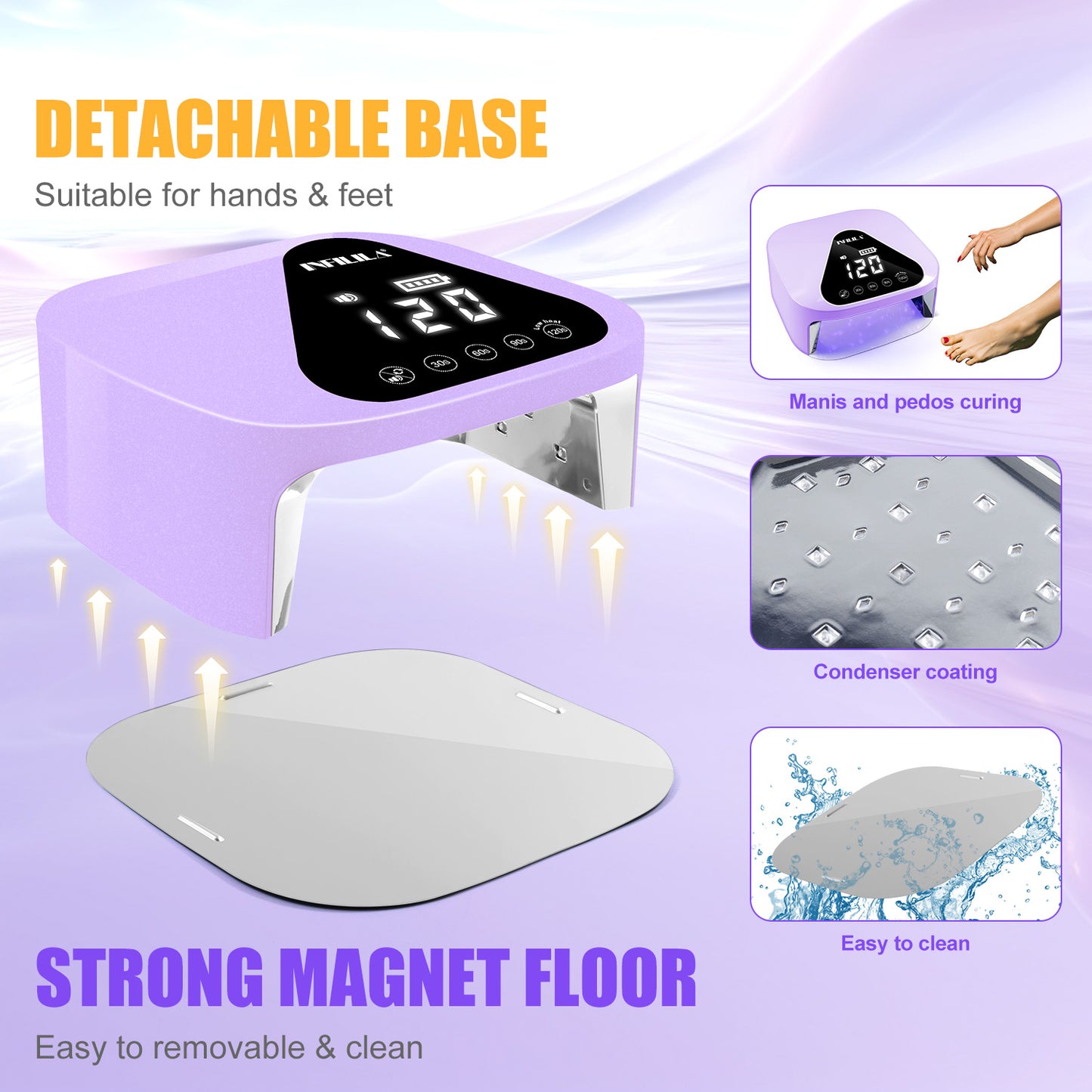 54W Cordless UV Nail Lamp for Gel Nails