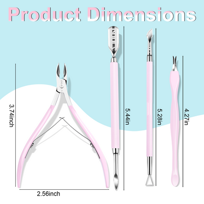 Cuticle Remover Kit 4Pcs