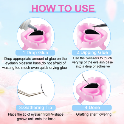 Glue Rings for Eyelash Extensions 100PCS Disposable Rings For Lashes Lovely Heart Shape, Makeup Plastic Nail Art Glue Cups Lash Extension Supplies for Eyelash Extensions