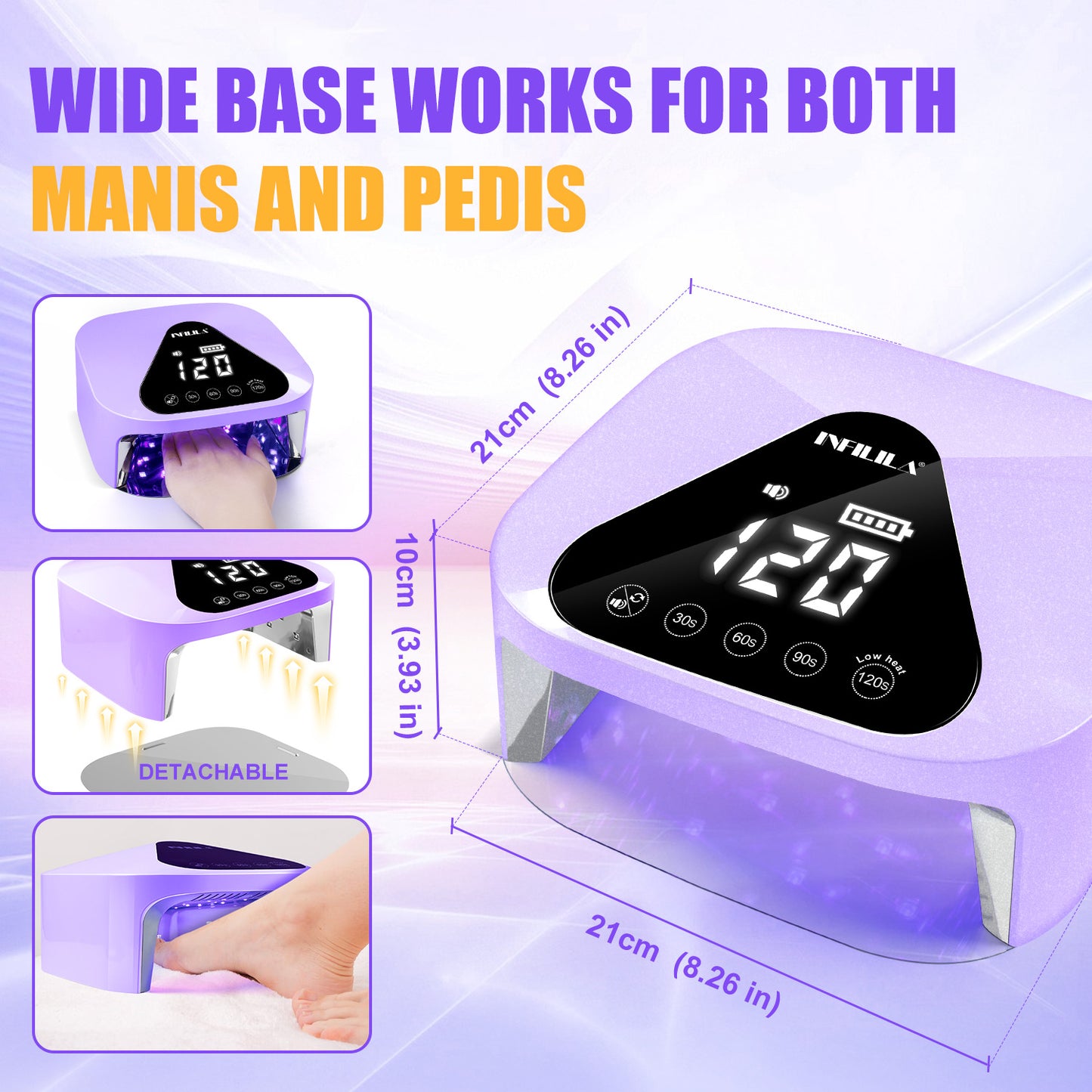 54W Cordless UV Nail Lamp for Gel Nails