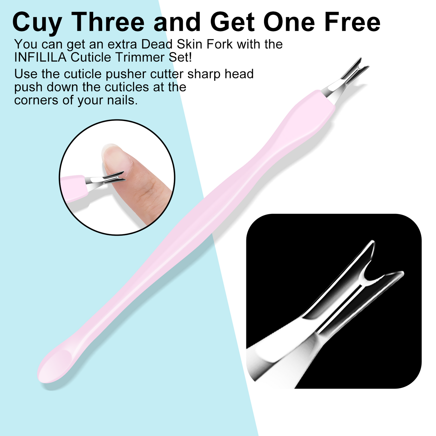 Cuticle Remover Kit 4Pcs