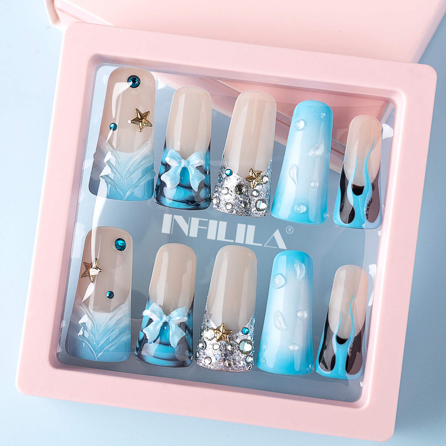 Billie Crush | 3D Glazed Candy Duckbill Press On Nails with Gift Box