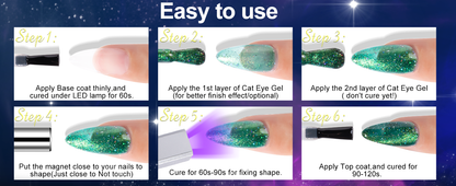 Hot Pink Cat Eye Gel Polish （15ML）