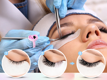 Glue Rings for Eyelash Extensions 100PCS Disposable Rings For Lashes Lovely Heart Shape, Makeup Plastic Nail Art Glue Cups Lash Extension Supplies for Eyelash Extensions